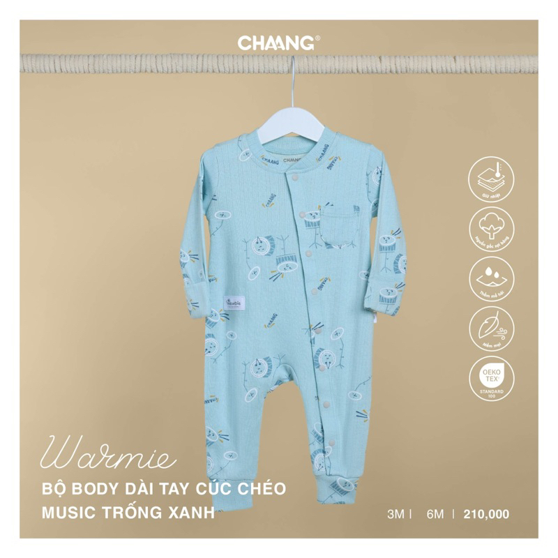 Chaang body dài tay Chaang Music cho bé sơ sinh AW23