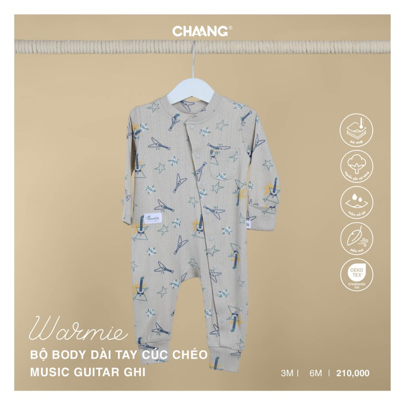 Chaang body dài tay Chaang Music cho bé sơ sinh AW23