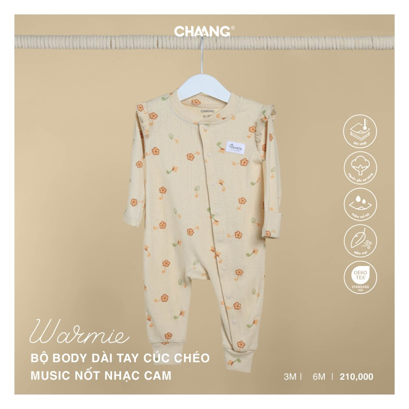 Chaang body dài tay Chaang Music cho bé sơ sinh AW23