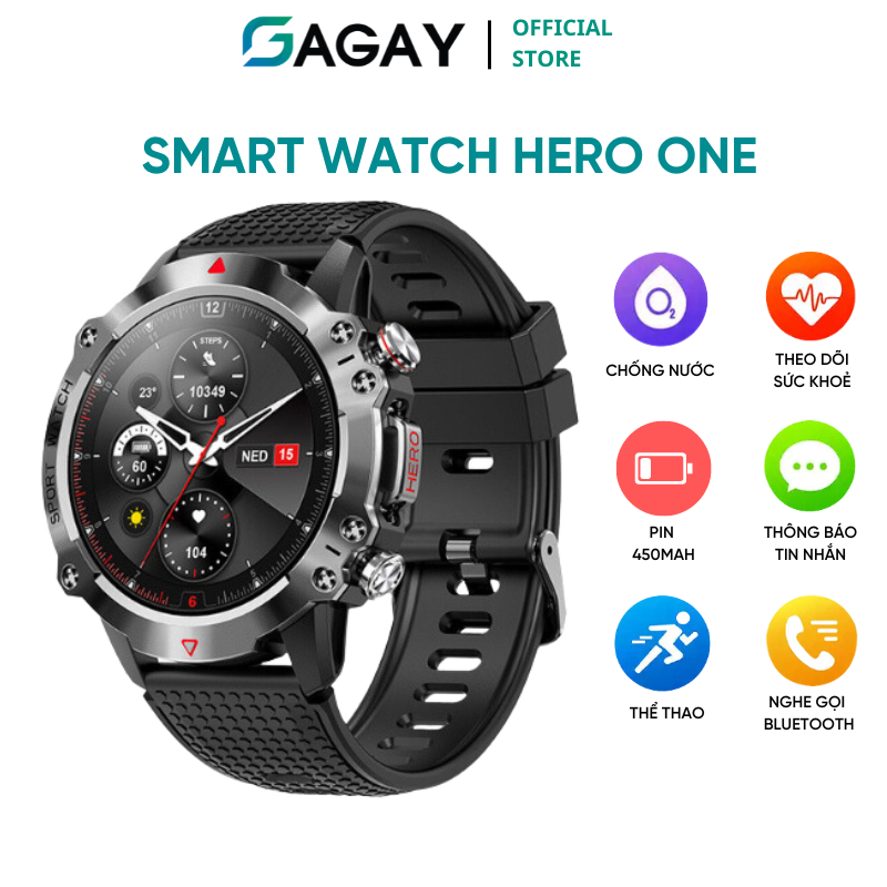 Đồng hồ thông minh smart watch Hero One Pro nghe gọi Bluetooth, đồng hồ nam chính hãng theo dõi sức khoẻ GAGAY | BigBuy360 - bigbuy360.vn