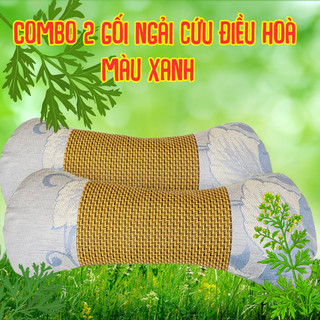 Gối ngải cứu xanh combo 1 cặp gối