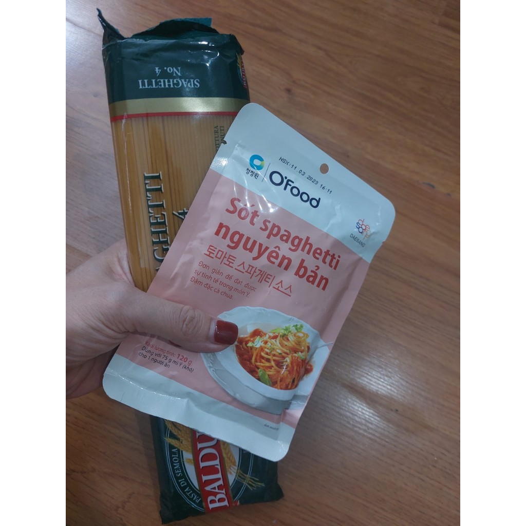Combo Mì Ý Spaghetti Balducci Số 4 500G + sốt