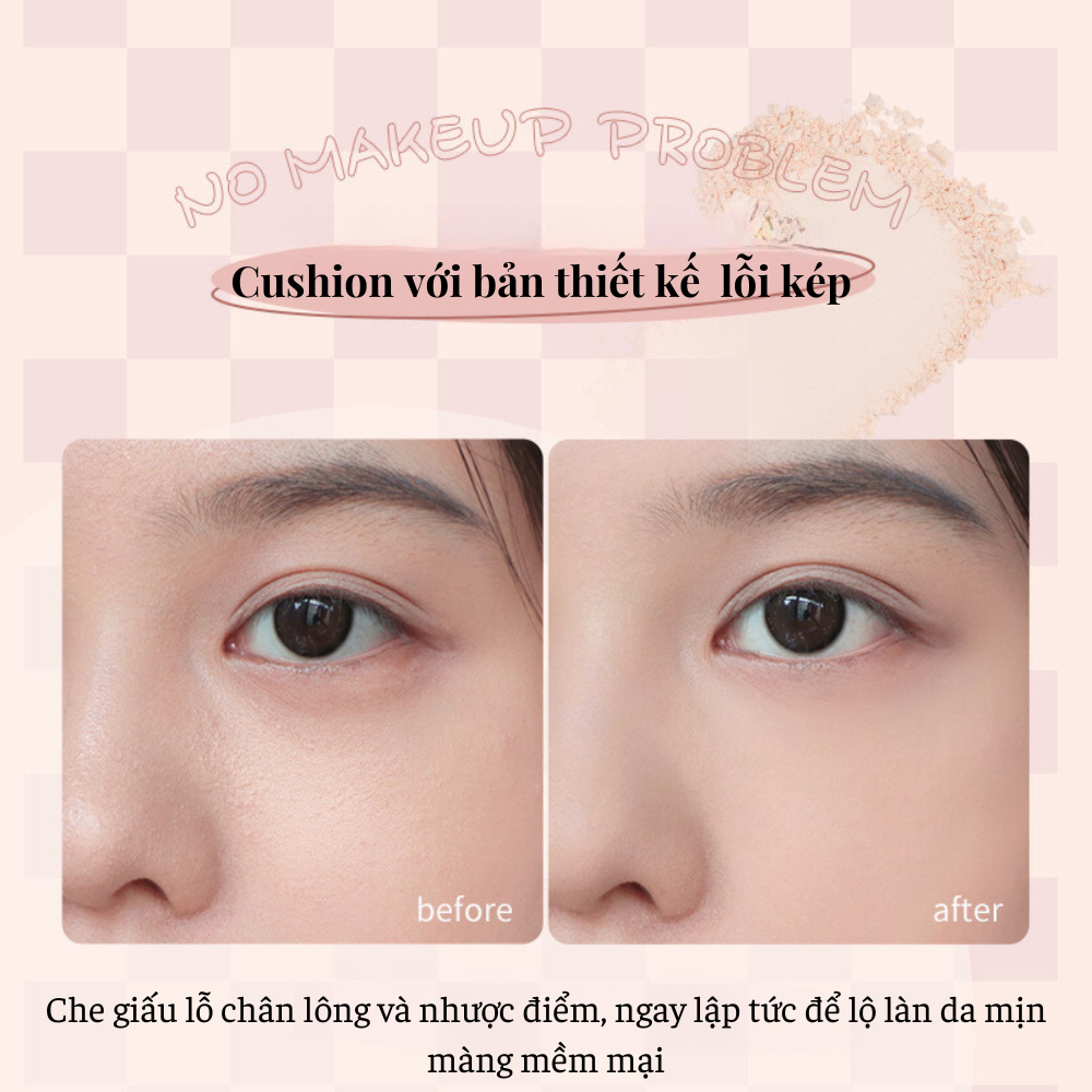 Cushion Phấn Phủ Kết Hợp 2 in 1GOGO TALES Vitalit Với Lõi Kép Giúp Che Phủ Cao Chống Thấm Nước