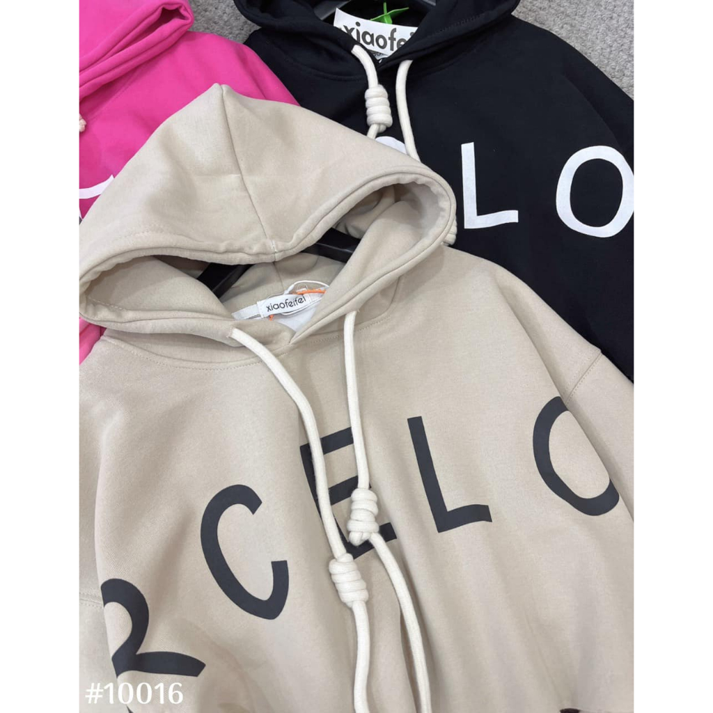 ÁO HOODIE CROPTOP CHỮ CÁ TÍNH