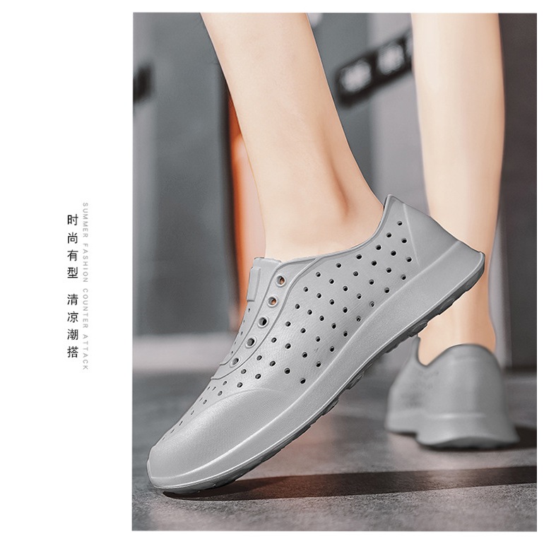 Giày lỗ kiểu thể thao WNC Native - Giày nhựa đi mưa chất liệu nhựa EVA êm mềm không thấm nước - Mã 8608 (size nam) | BigBuy360 - bigbuy360.vn