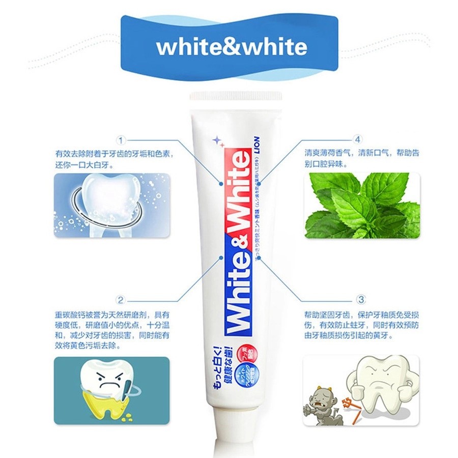 Kem Đánh Răng White & White Loin Nhật Bản 150g