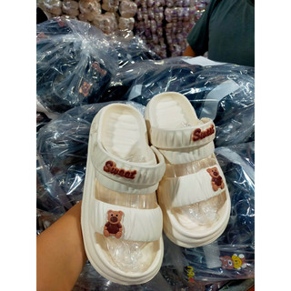 Dép Sandal nữ đế cao 3,5 cm quai ngang xoắn