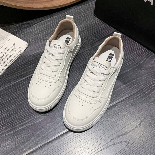Giày thể thao nữ Basic Mixing, Giày nữ sneaker da trơn PU chống nước, êm ái, phù hợp mọi outfit