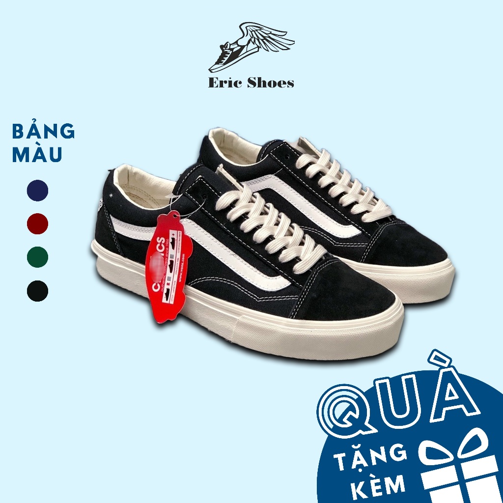 Giày thể thao nam nữ Old Sckool, Giày nam giày nữ basic, Sneaker classic style 36 đế bằng đi học đi làm
