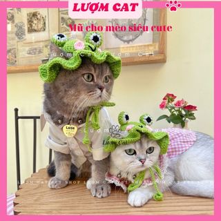 Mũ cho mèo cute, yếm vòng cổ cho mèo đón tết  xinh các mẫu