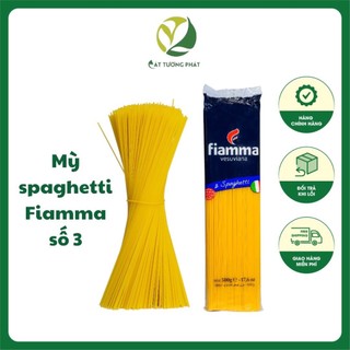 Mỳ Ý Spaghetii Fiamma số 3 gói 500gr, Mỳ sợi tròn Fiamma số 3