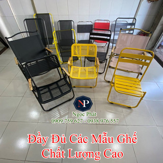Ghế gấp ngoài trời - ghế sắt hàng loại 1 dùng ngồi cafe, trà sữa, quán ăn