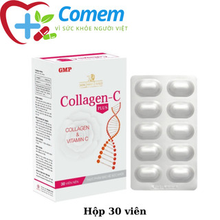 Viên uống Collagen C Plus giảm nếp nhăn, sáng da, giảm nguy cơ lão hoá da (hộp 30 viên - lọ 100 viên)