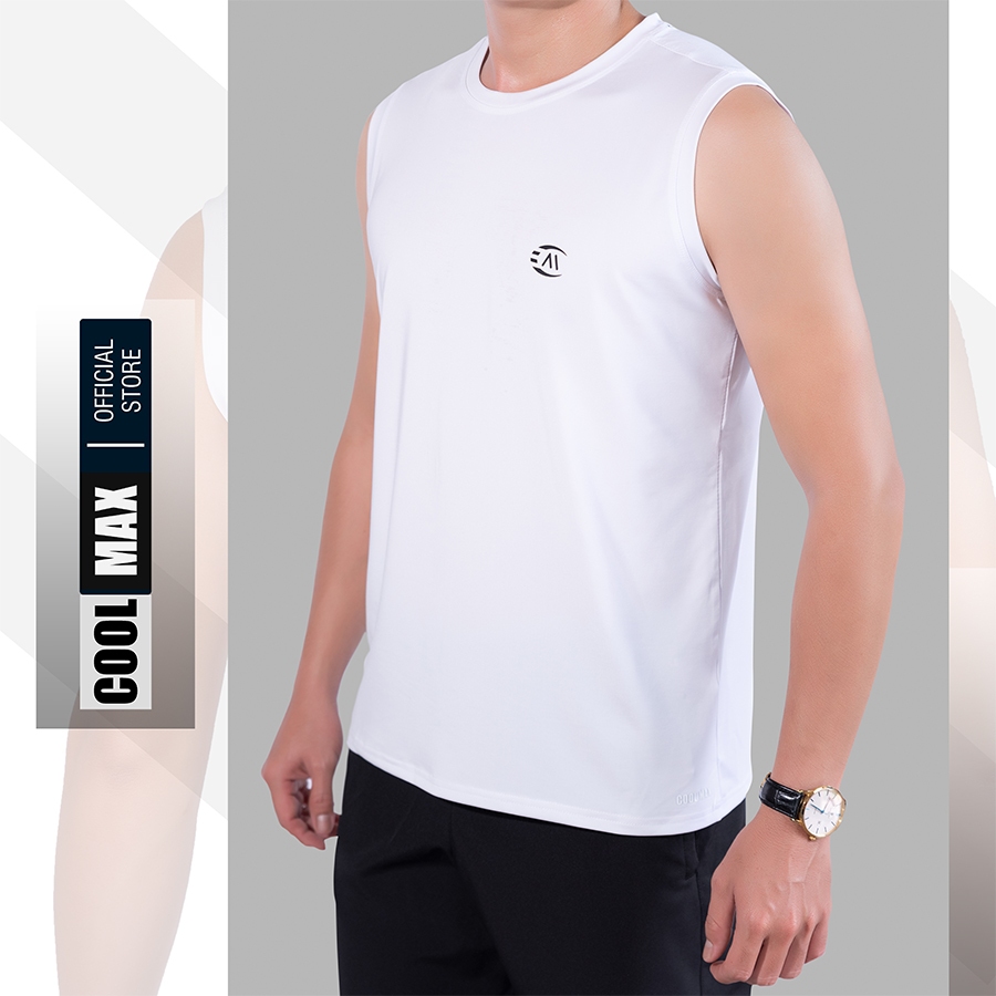 Áo Thun Thể Thao Nam Ba Lỗ COOLMAX, Chất Thun Lạnh Co Giãn 4 Chiều 5 Màu