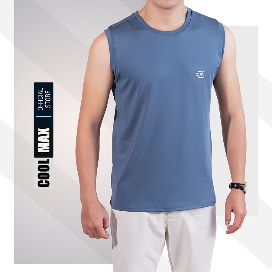 Áo Thun Thể Thao Nam Ba Lỗ COOLMAX, Chất Thun Lạnh Co Giãn 4 Chiều 5 Màu