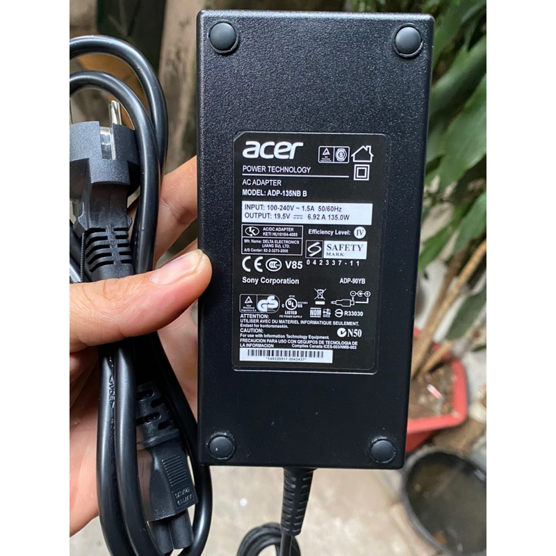 Sạc laptop acer 19.5V 6.92A chính hãng