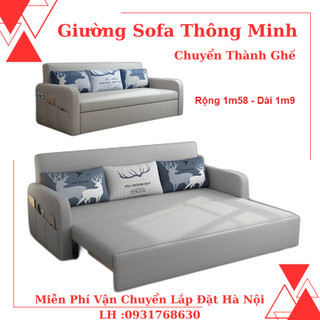 Giường sofa khung thép cao cấp , sofa giường phân khúc cao cấp có ngăn chứa đồ