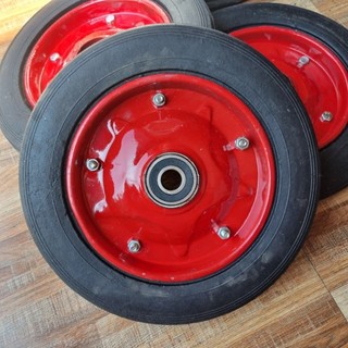 Bánh xe cao su đặc đường kính 30 cm có vòng bi lắp cho xe kéo, xe đẩy hàng