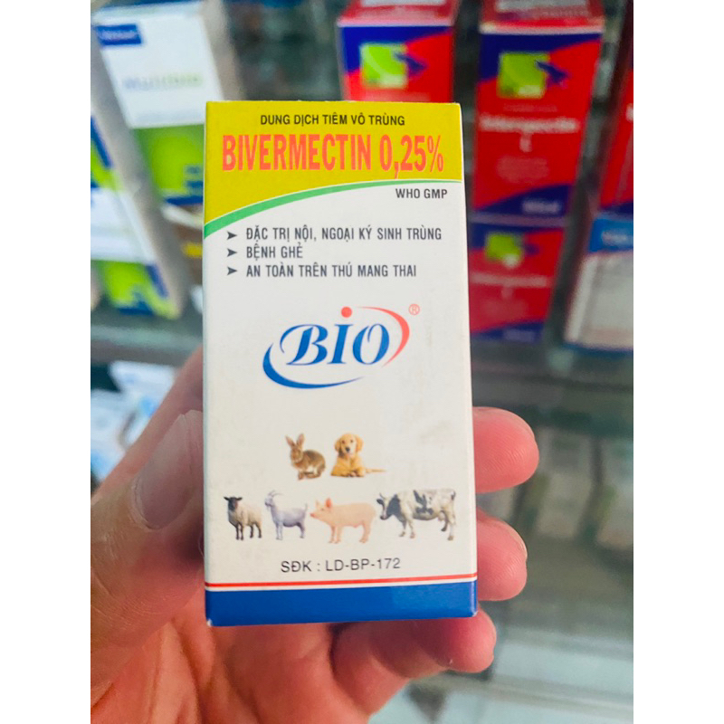 Bivemectin 0,25% dùng cho gia súc, gia cầm, chó, mèo