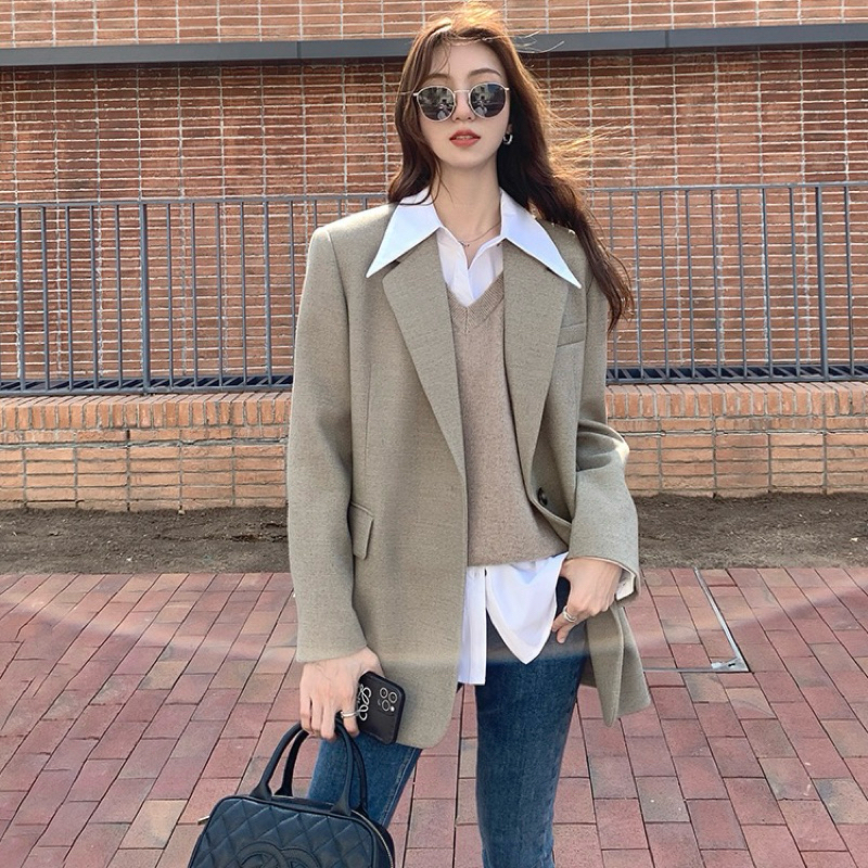 Áo blazer dạ Mulvan MV03 cao cấp phong cách Hàn Quốc trẻ trung