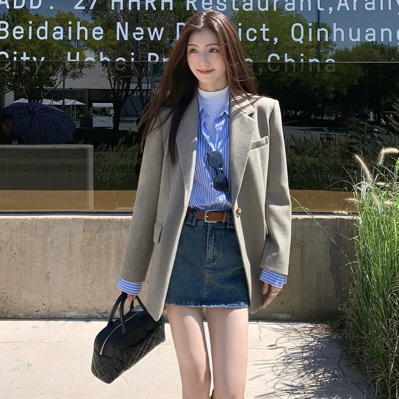 Áo blazer dạ Mulvan MV03 cao cấp phong cách Hàn Quốc trẻ trung