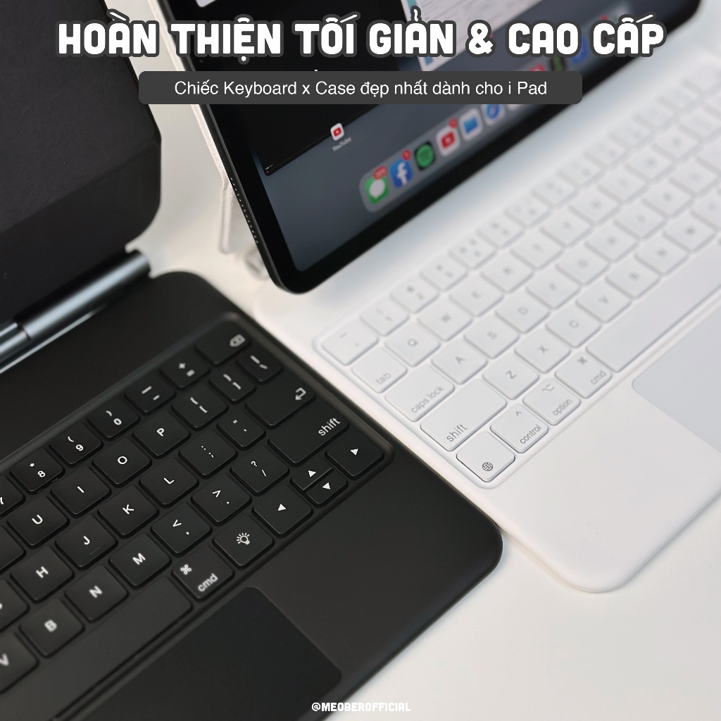 Bao Da Kèm Bàn Phím Wireless Ma.gic Keyboard cho i pad Air 4 5, Pro 11 12.9 2020 M1 M2