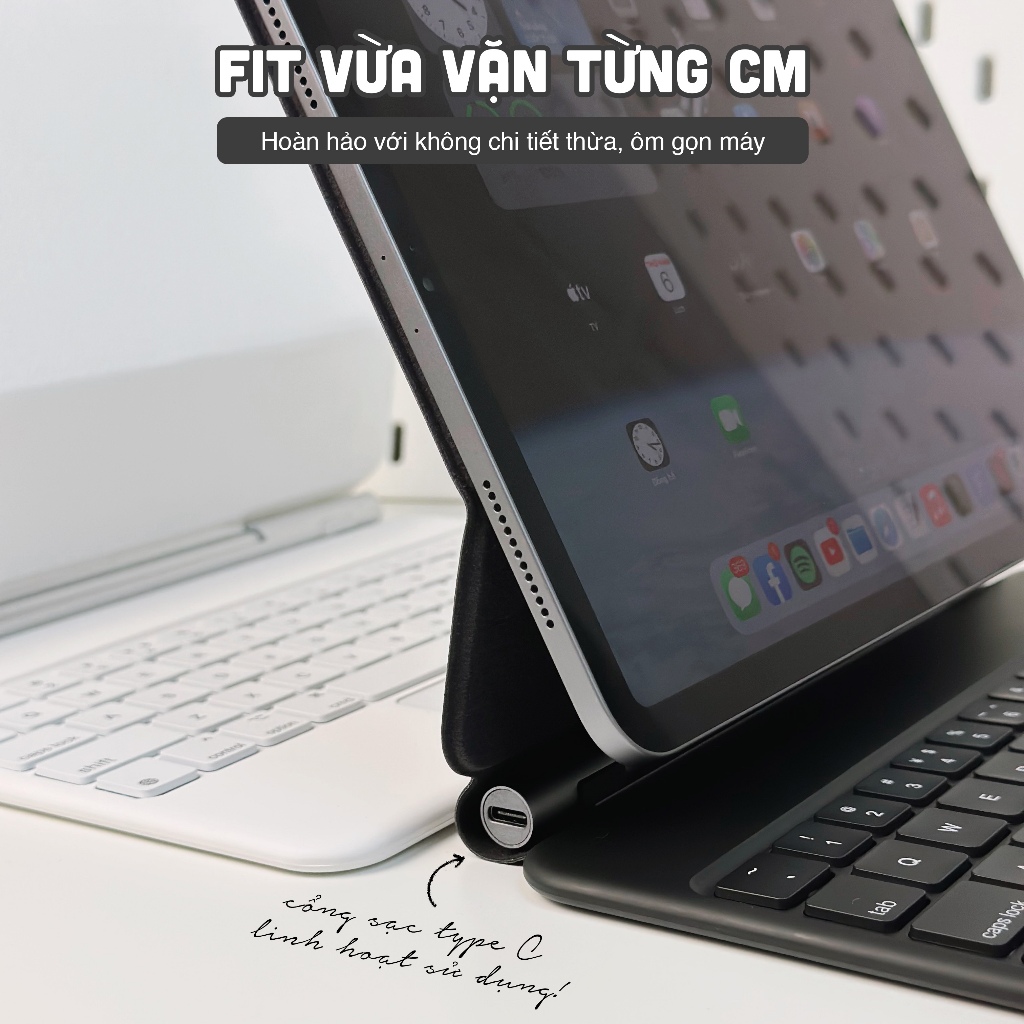 Bao Da Kèm Bàn Phím Wireless Ma.gic Keyboard cho i pad Air 4 5, Pro 11 12.9 2020 M1 M2