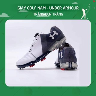 Giày golf nam - under armour trắng/trắng đen/trắng đỏ