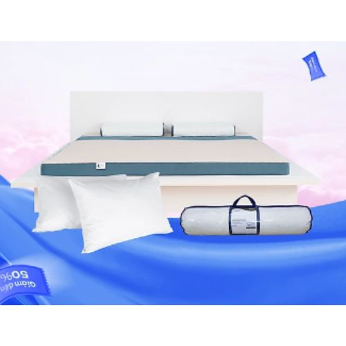 Combo Ngủ Ngon Nệm Foam Goodnight Massage, Đôi Gối Nằm Doona Promo, Gối Ôm Doona Basic size 2m2x2m