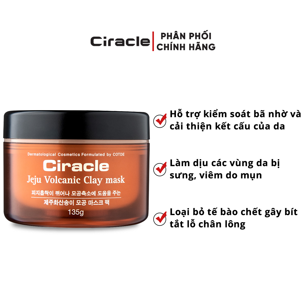 [HB Gift] Mặt Nạ Đất Sét Tro Núi Lửa Ciracle Jeju Volcanic Clay Mask (135g)