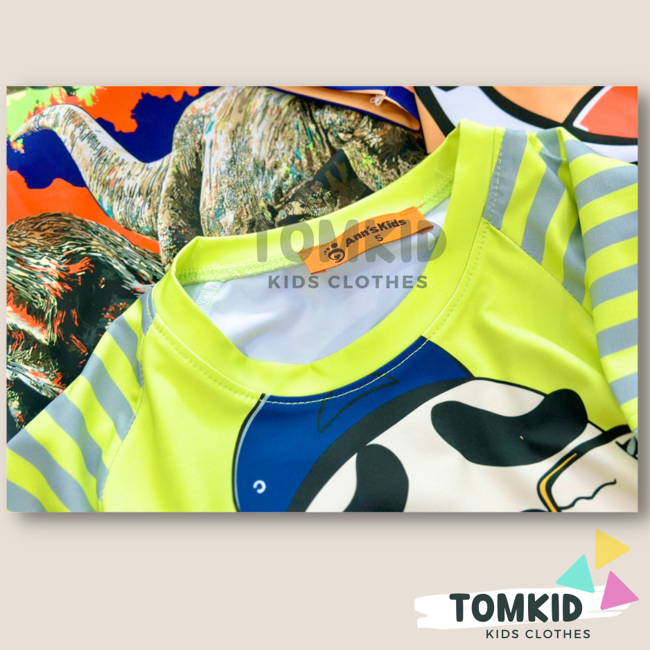 Bộ thun lạnh bé trai, đồ bộ cho bé chất thoáng mát co giãn không nhão 10-45Kg Tomkids abc