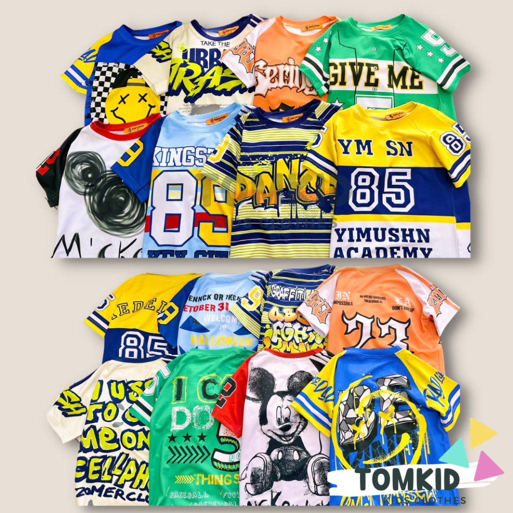 Bộ thun lạnh bé trai GIẢ JEAN, đồ bộ cho bé chất THUN LẠNH 3D LOẠI 1 thoáng mát co giãn không nhão 10-45Kg Tomkids