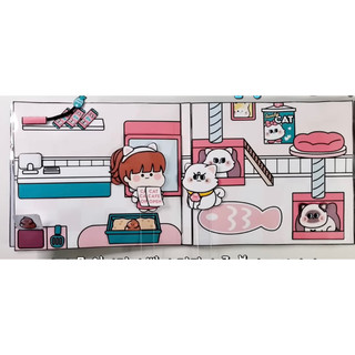 (SÁCH SQUISHY NHỒI BÔNG) Tiệm cà phê mèo cat cafe