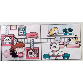 (SÁCH SQUISHY NHỒI BÔNG) Tiệm cà phê mèo cat cafe