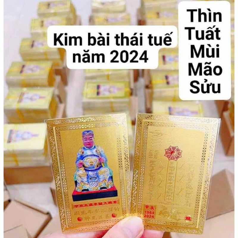 Thẻ Kim Bài Thái Tuế 2024 Bỏ Bóp Ví Cho Người Tuổi: THÌN - TUẤT - MÙI - MÃO - SỬU