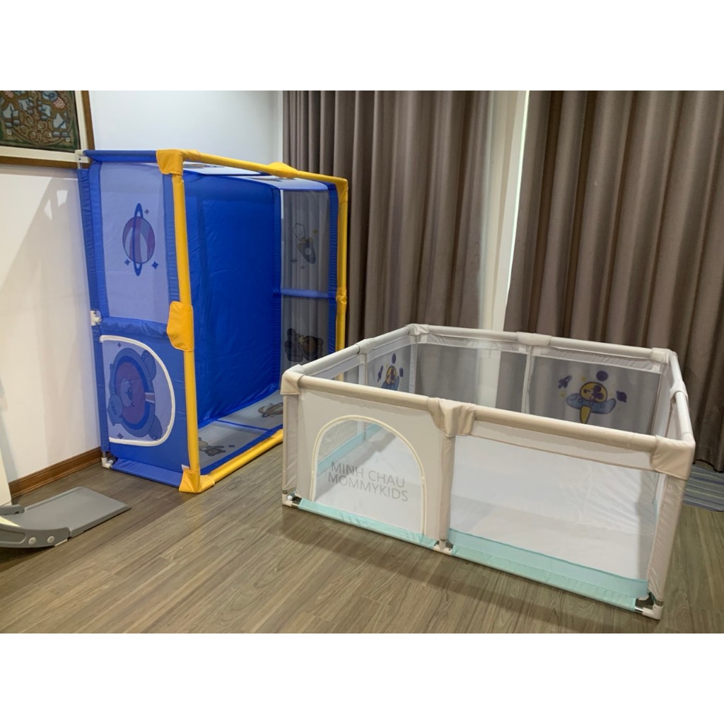 Quây bóng, quây cũi nhà bóng cho bé [Tặng 50 bóng nhựa holla 7 cm hoặc 100 quả bóng nhựa holla 5, 5cm + 2 vòng đồ chơi G