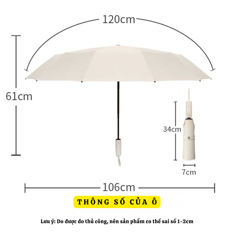 Dù Che Mưa NAMIKO 84 Nan Đóng Mở Tự Động Gấp Gọn Ngăn Tia UV Cao Cấp