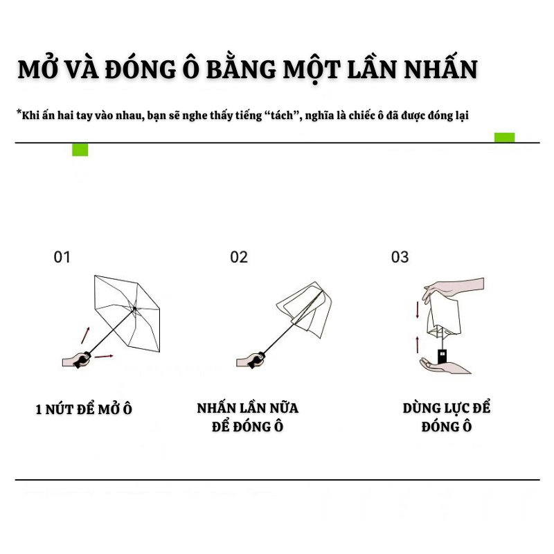 Dù Che Mưa NAMIKO 84 Nan Đóng Mở Tự Động Gấp Gọn Ngăn Tia UV Cao Cấp