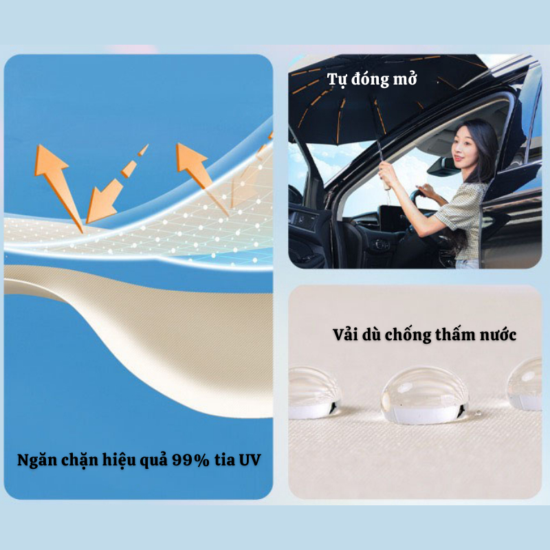 Dù Che Mưa NAMIKO 84 Nan Đóng Mở Tự Động Gấp Gọn Ngăn Tia UV Cao Cấp