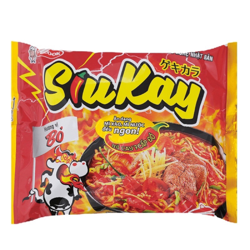 Gói mì SIUKAY Acecook 7 cấp độ 124g
