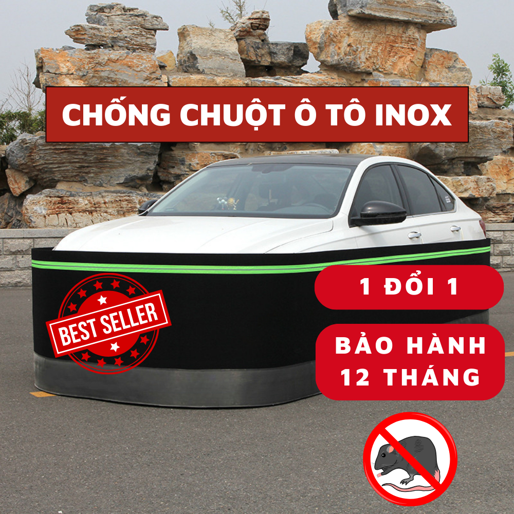 Quây lưới chống chuột inox 304 hàng vải bò dày có phản quan rào chắn chuột chân chống cắn chống trèo tặng kèm sáp