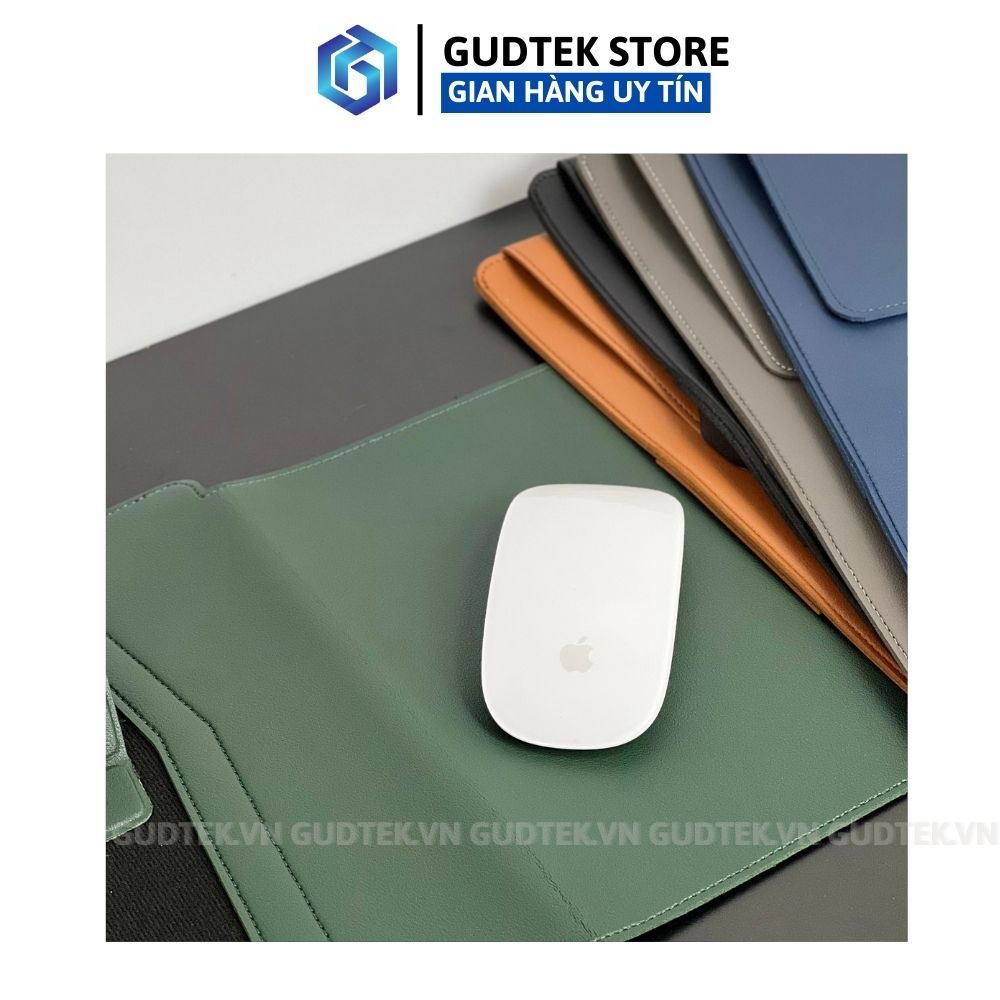 Bao Da Macbook Đa Năng, Bao Da Laptop Kiêm Giá Đỡ, Lót Chuột
