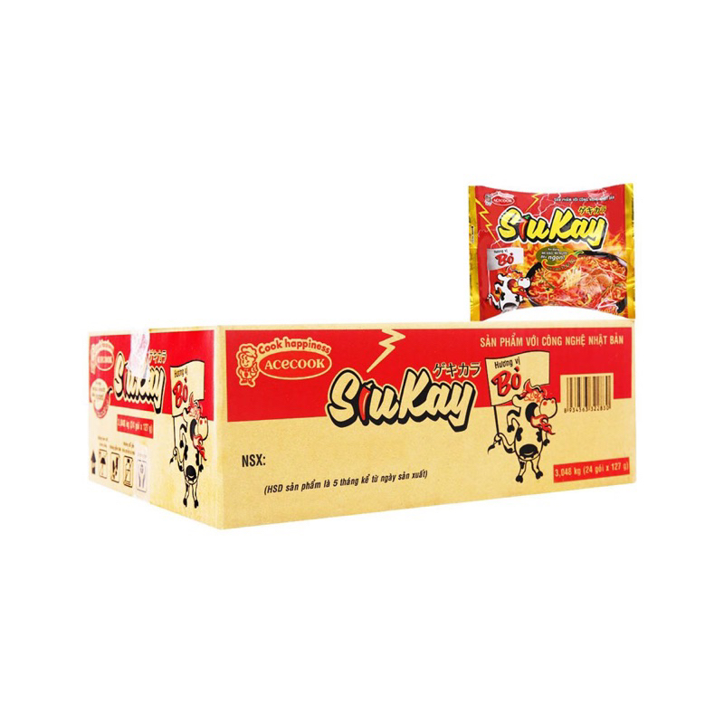 Gói mì SIUKAY Acecook 7 cấp độ 124g