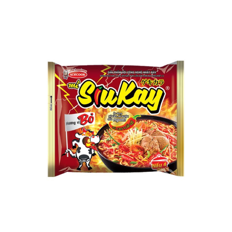 Thùng mì SIUKAY vị bò Acecook 24 gói 124g