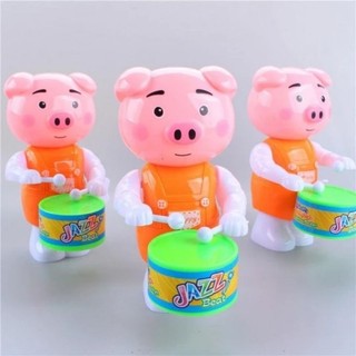 Đồ chơi heo đánh trống vặn cót âm thanh vui nhộn cho bé