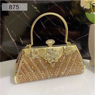 túi xách kim tuyến,túi xách đi đám cưới ,túi xách nữ đi tiệc ,túi xách màu vàng TX188 nhiều mau uy