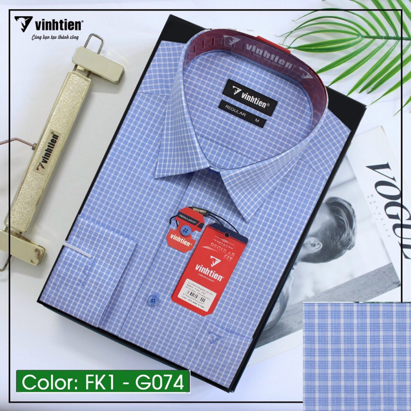 Áo Sơ Mi Nam Dài Tay Vĩnh Tiến Dáng Regular