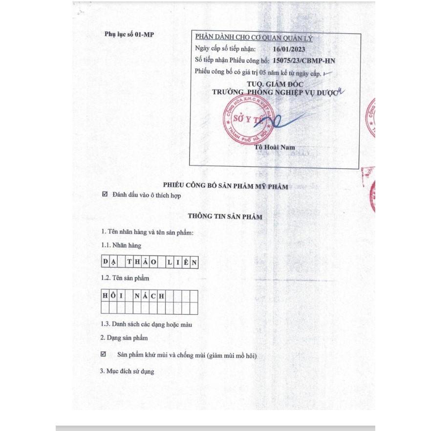 Serum Hôi Nách Dạ Thảo Liên 8ml