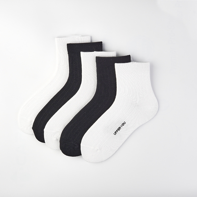 Tất Bamboo sợi tre cổ ngắn Unisex thời trang cao cấp V-SOCKS giá rẻ chất liệu cotton dày dặn thấm hút ôm chân