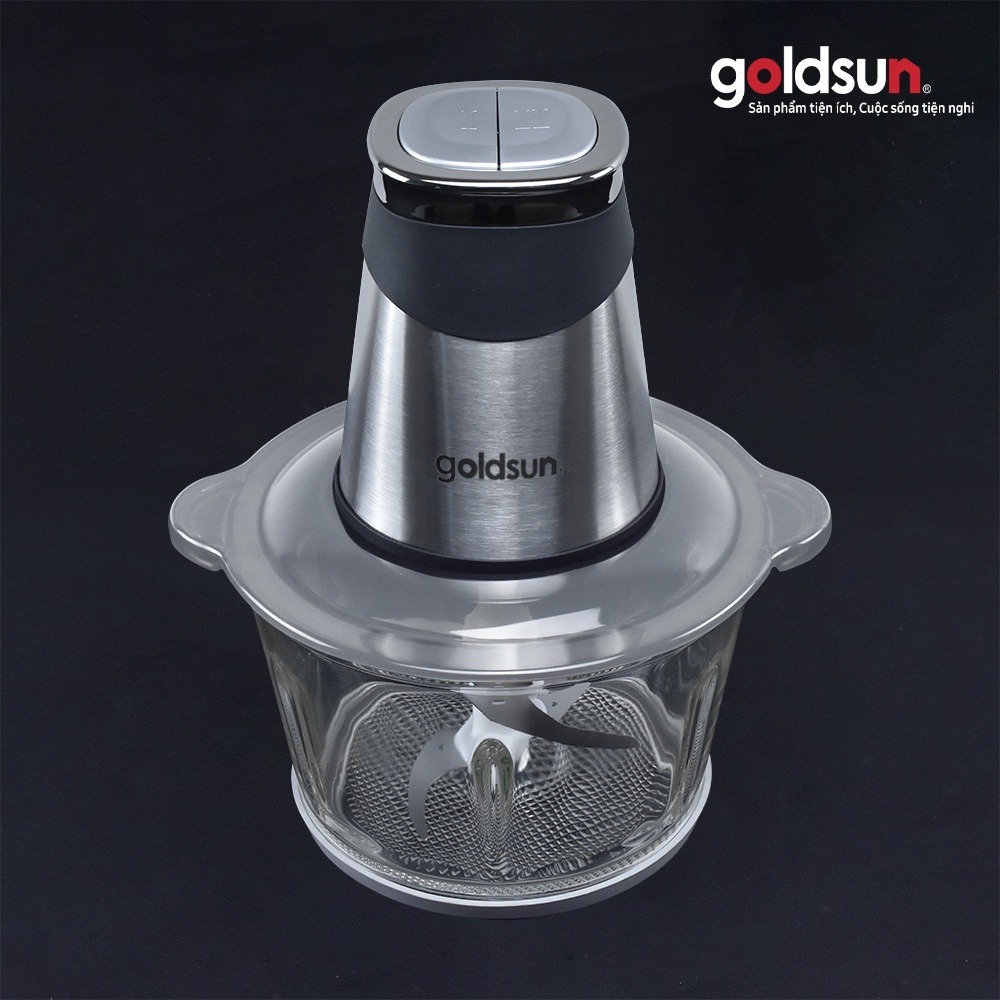 Máy xay thịt Goldsun GMC4740, công suất 500W 2L lưỡi dao 4 cánh inox 304 ko gỉ. Bảo hành chính hãng 12 tháng